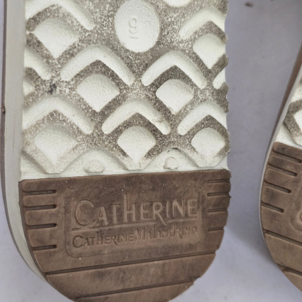 Catherine Catherine Malandrino Brown Quilted Studded Slide Sandals Womens 9 - Picture 8 of 8
